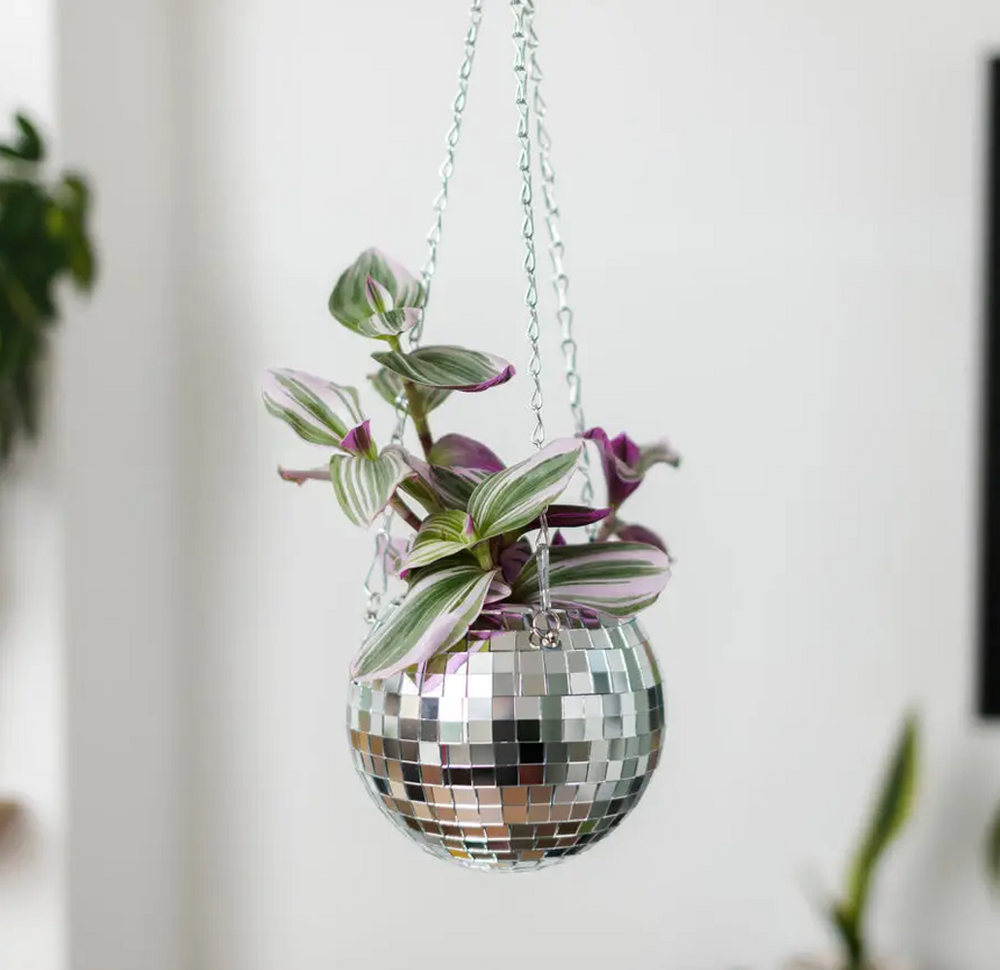 Disco Ball Hanging Planter