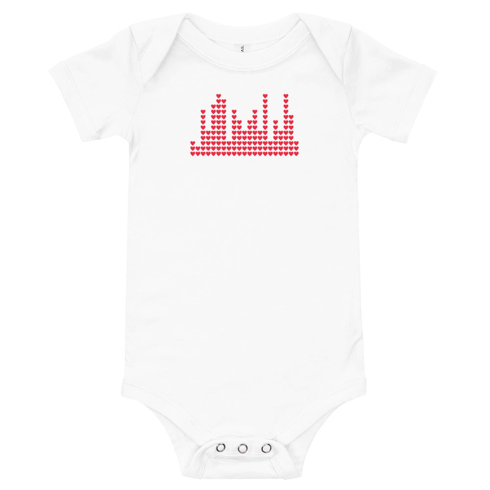 Baby Short Sleeve Onesie - Heart Sound Meter
