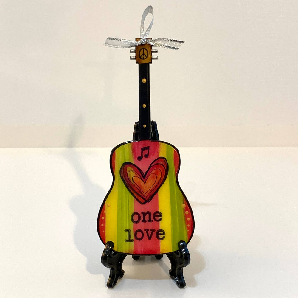 One Love, Bob Marley, Guitar Ornament