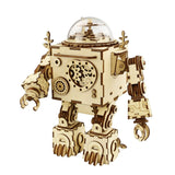 Steampunk Robot Music Box Wooden Puzzle